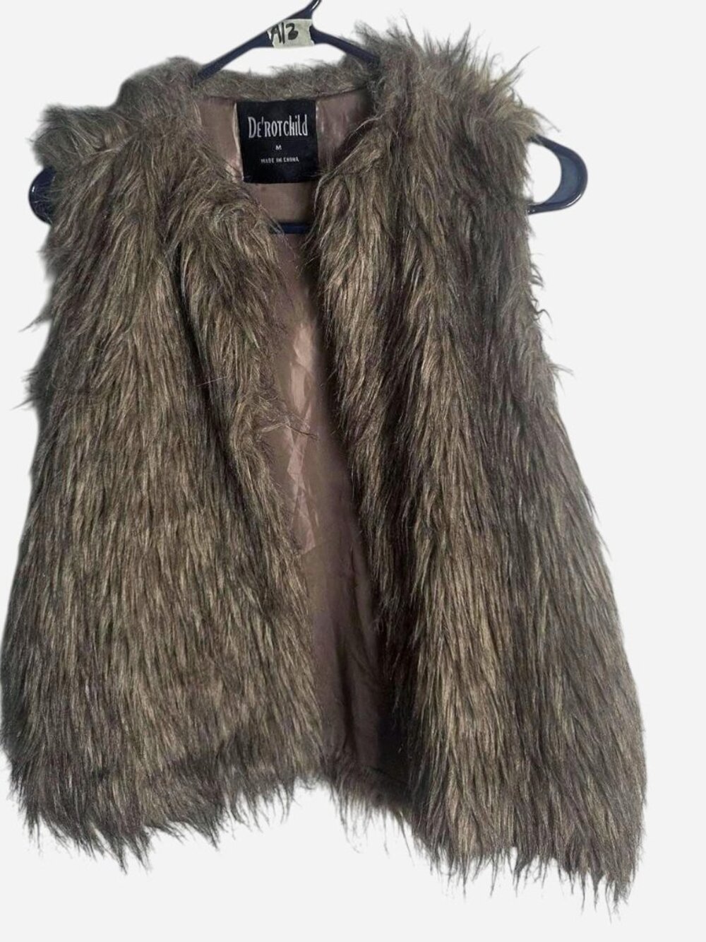 Tan faux fur vest